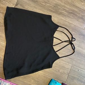 Sleek Black Tank with cross back